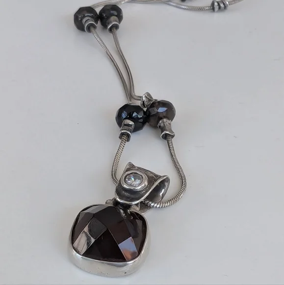 Silpata Smoky Topaz And Sterling Silver Necklace - Picture 1 of 10